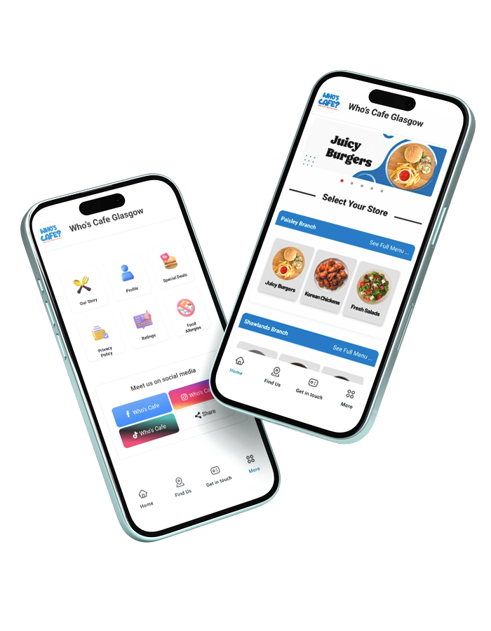 Who’s café online food ordering app 